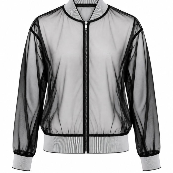 Black Mist Organza Bomber